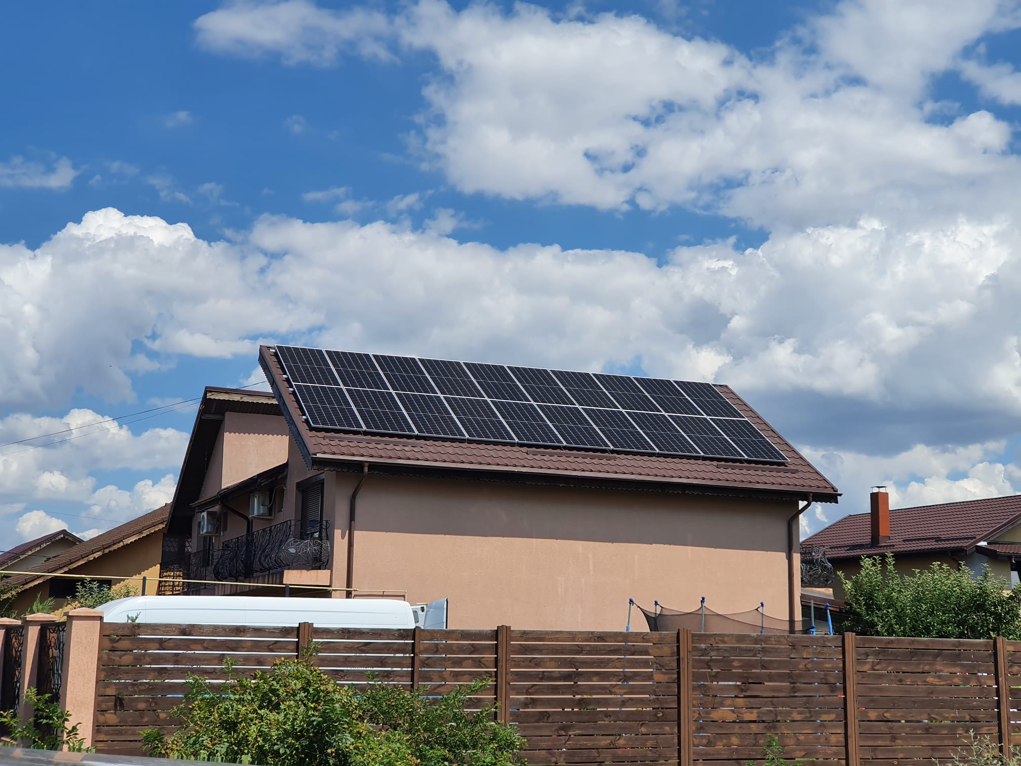 inclination or orientation of the solar panels