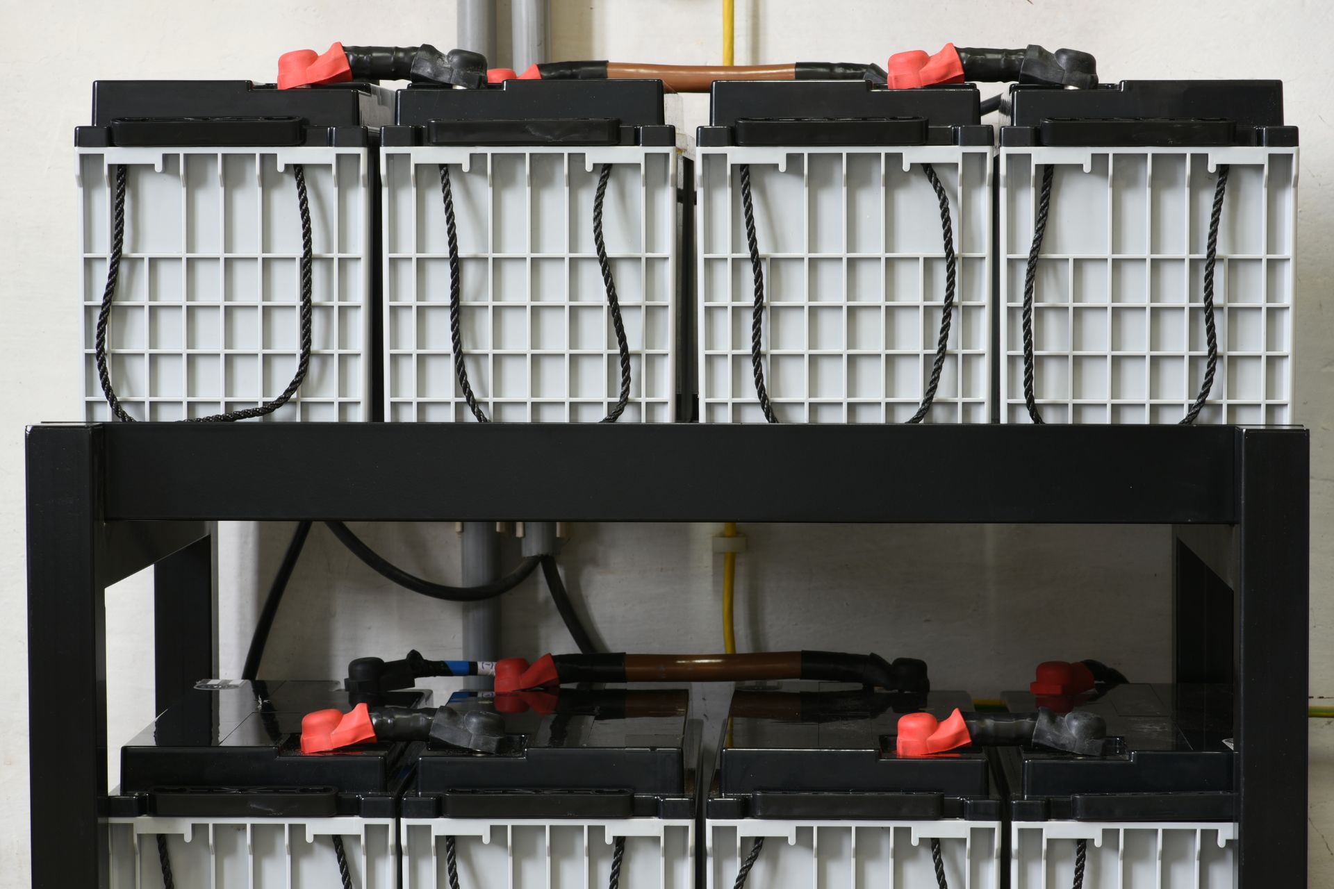 Excess energy stored with solar batteries