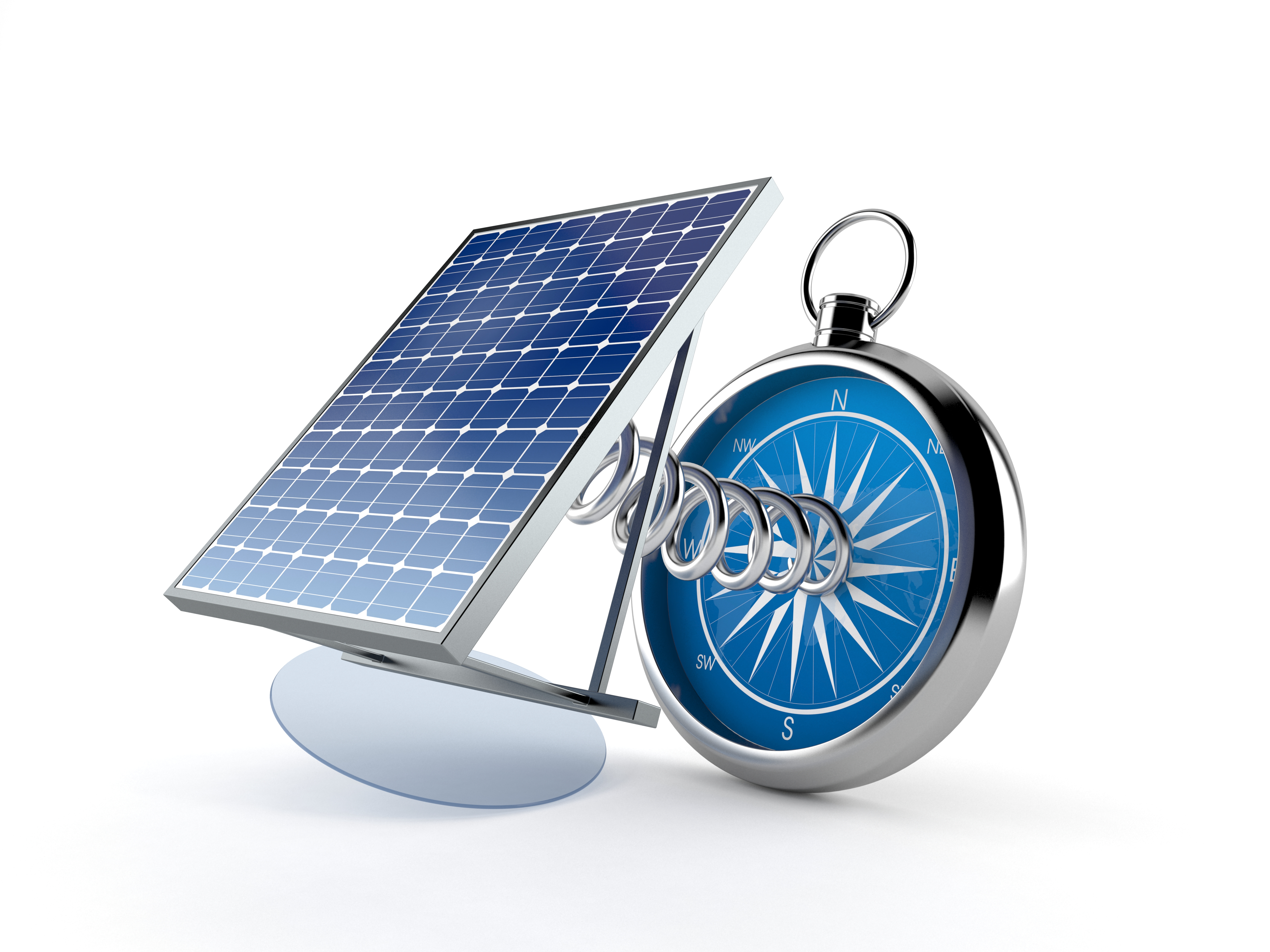 the orientation of the photovoltaic panels
