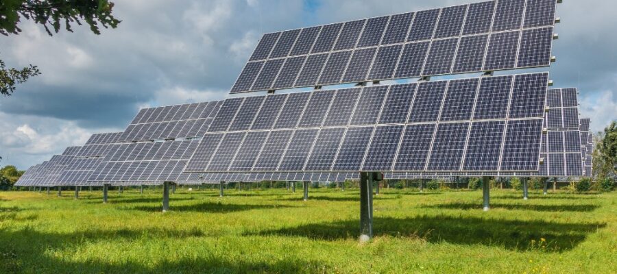 Ground-mounted photovoltaic panels