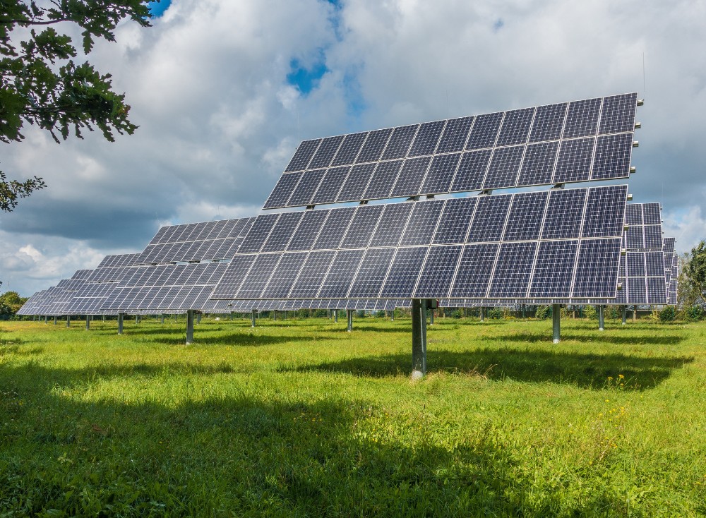 Ground-mounted photovoltaic panels